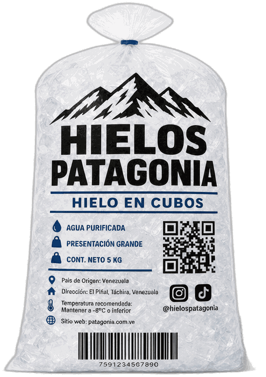 Bolsa de hielo en cubos Hielos Patagonia